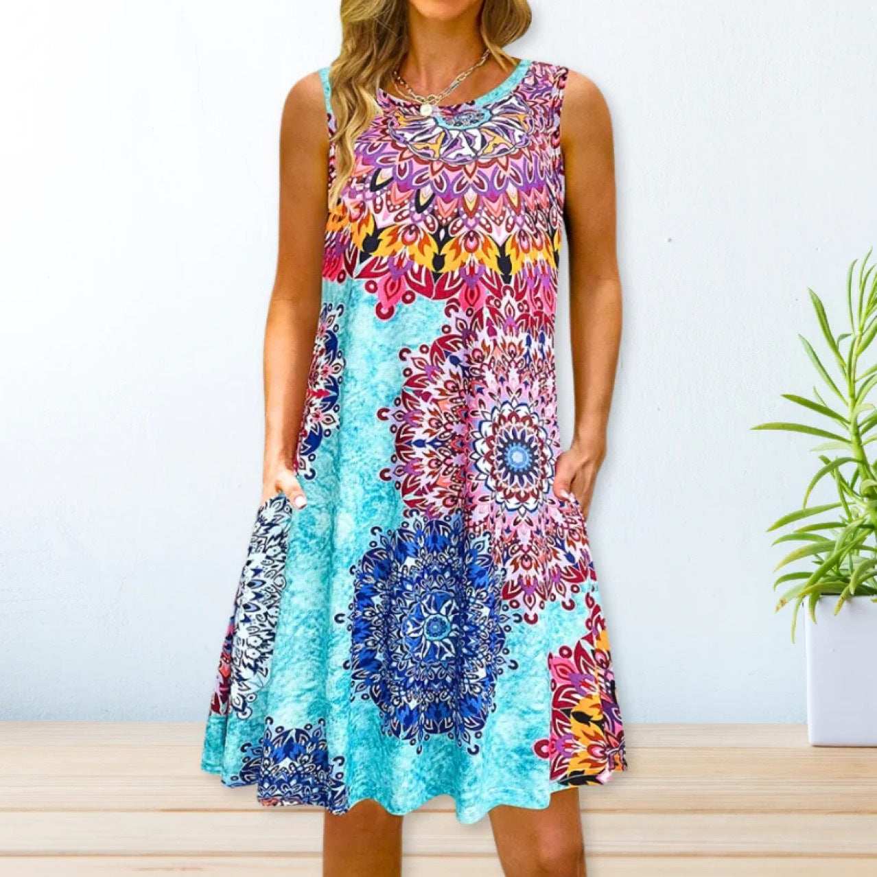 2024 YMX Floral Loose Waist Maxi Dress for Urban Style