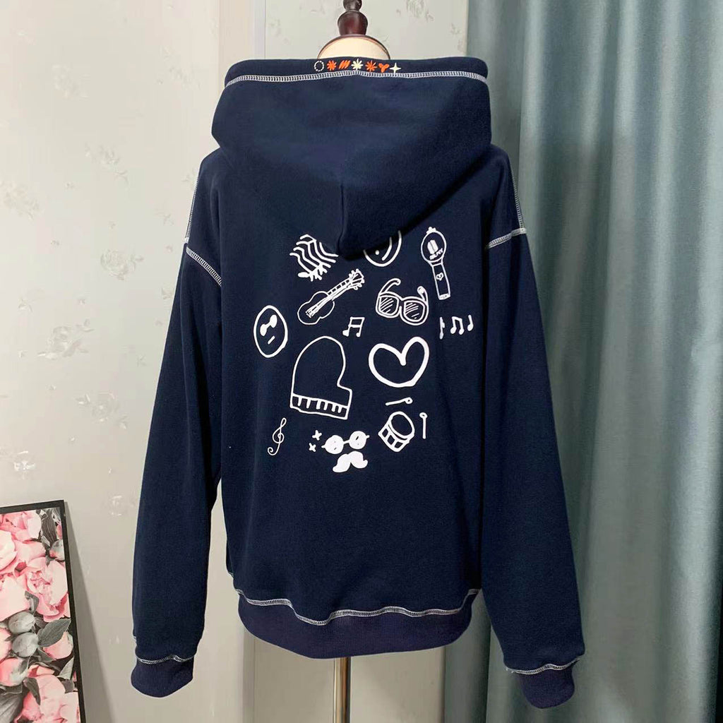Navy Zip-Up Hoodie - Official Las Vegas Concert Merch