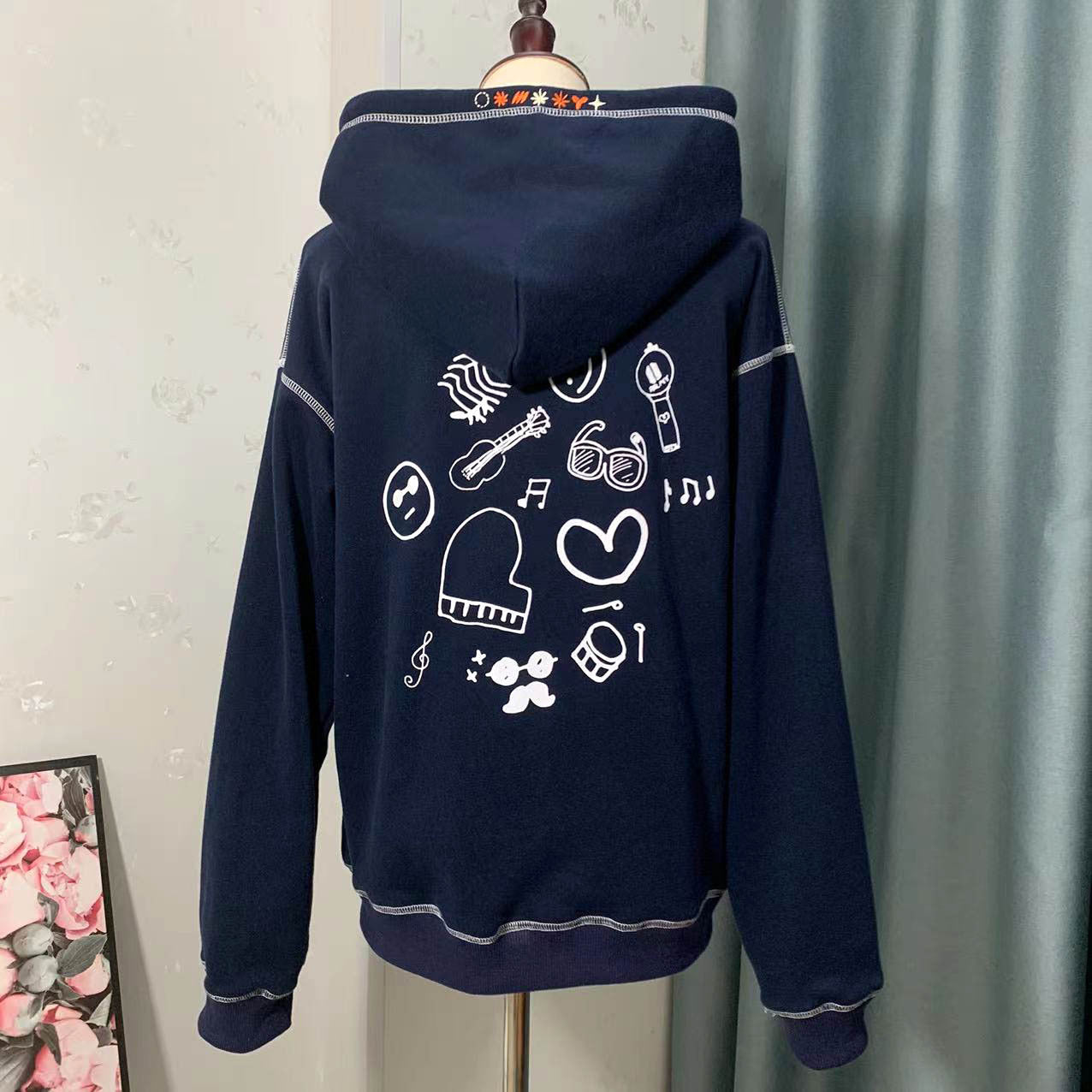 Navy Zip-Up Hoodie - Official Las Vegas Concert Merch