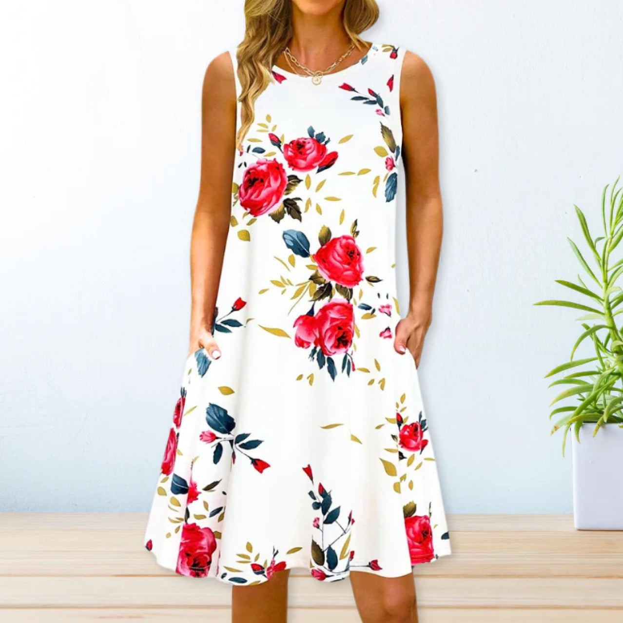 2024 YMX Floral Loose Waist Maxi Dress for Urban Style