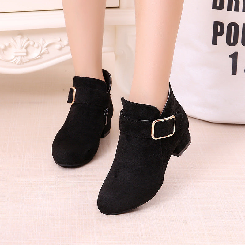 2024 Korean Style Warm Girls' Mid-Calf Boots