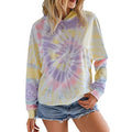 Hooded Long-Sleeve Tie-Dye T-Shirt Sweater