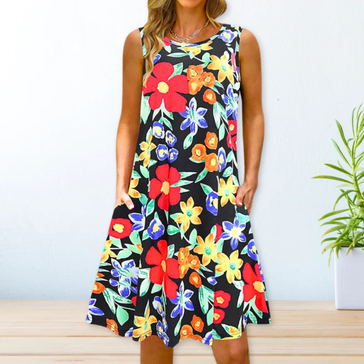 2024 YMX Floral Loose Waist Maxi Dress for Urban Style