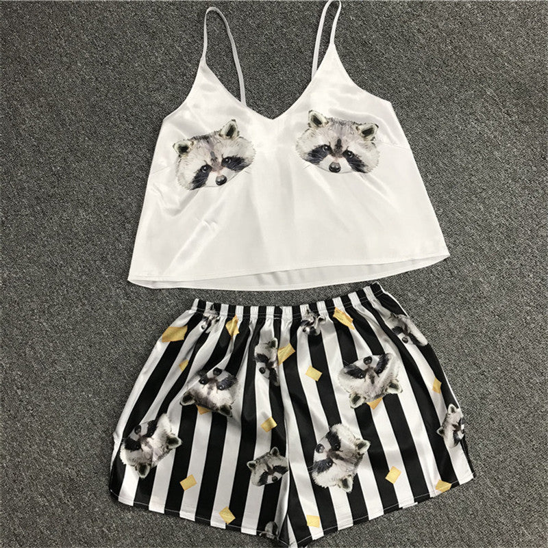 Women's Satin Cami and Shorts Pajama Set (Summer)