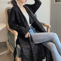 Mixed Color Sweater Jacket for Women
