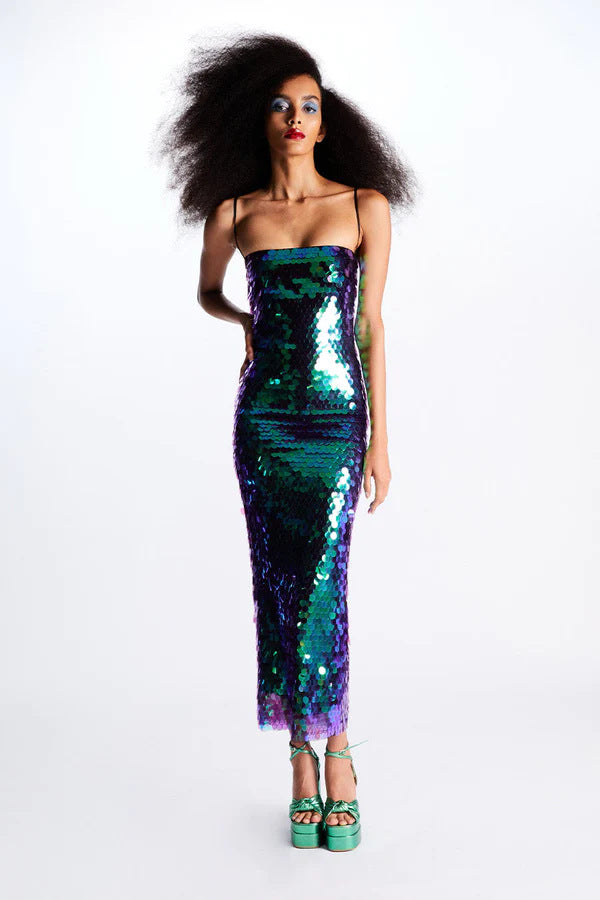 2023 Women's Fashion Irregular Sequin Dress