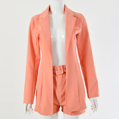 Casual Loose Suit with High-Waisted Shorts Set