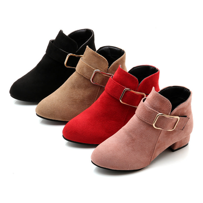 2024 Korean Style Warm Girls' Mid-Calf Boots