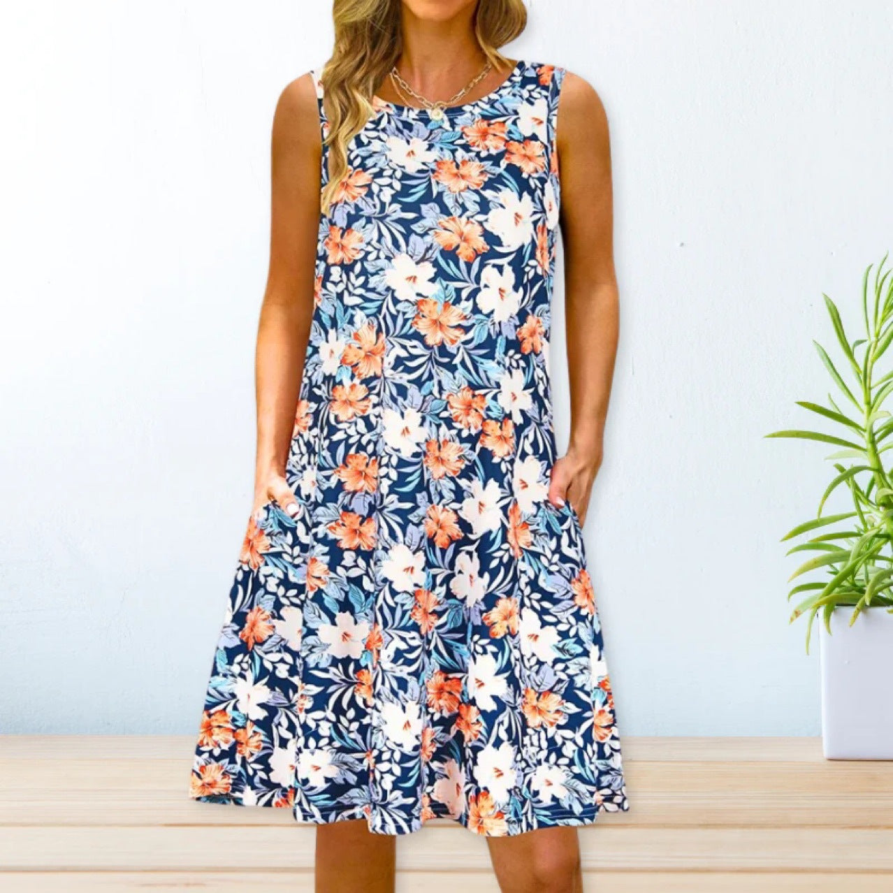 2024 YMX Floral Loose Waist Maxi Dress for Urban Style