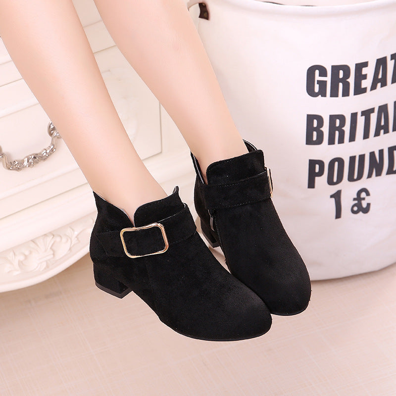 2024 Korean Style Warm Girls' Mid-Calf Boots