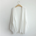 Korean Style Sun Protection Cardigan for Women (White)