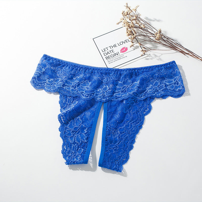 Large Size Open Crotch Lace Panties for Daily Wear