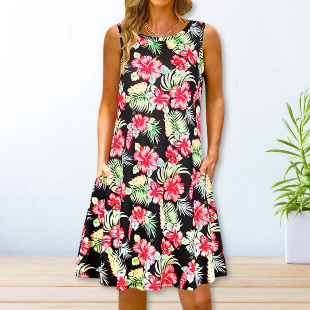 2024 YMX Floral Loose Waist Maxi Dress for Urban Style
