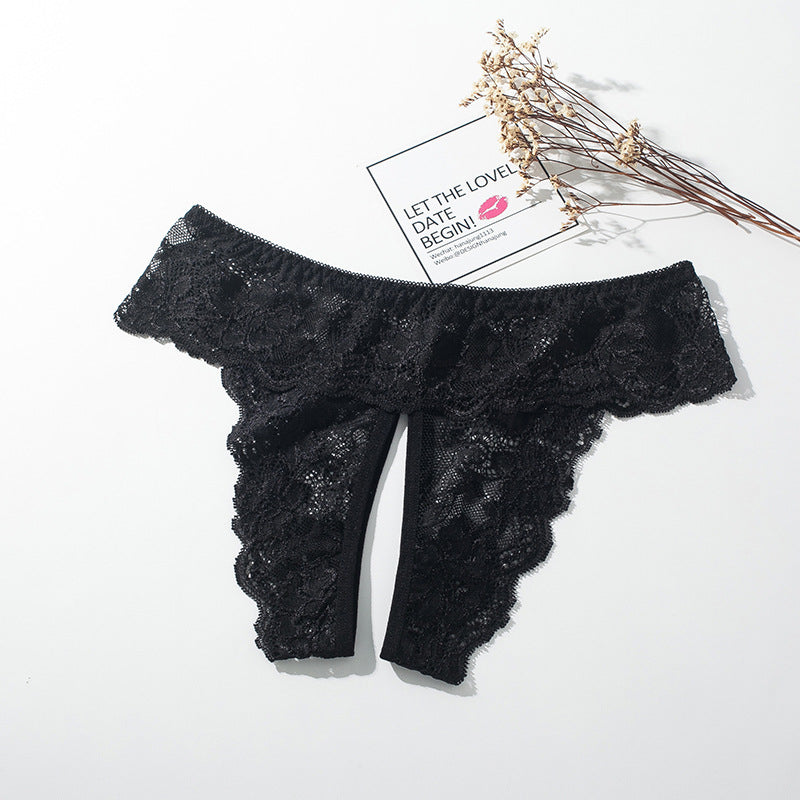 Large Size Open Crotch Lace Panties for Daily Wear