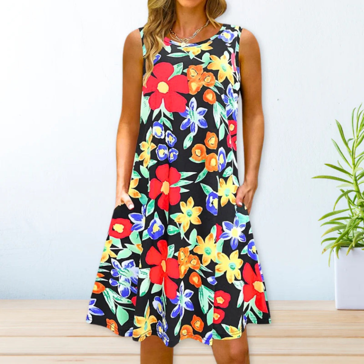 2024 YMX Floral Loose Waist Maxi Dress for Urban Style