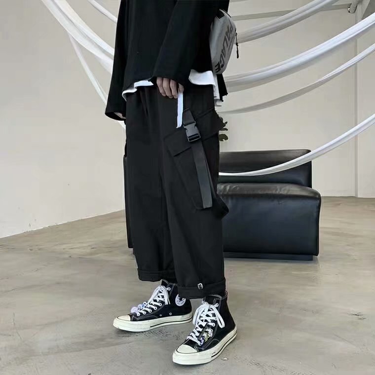 Men's Trendy Korean Loose Fit Overalls in Large Size