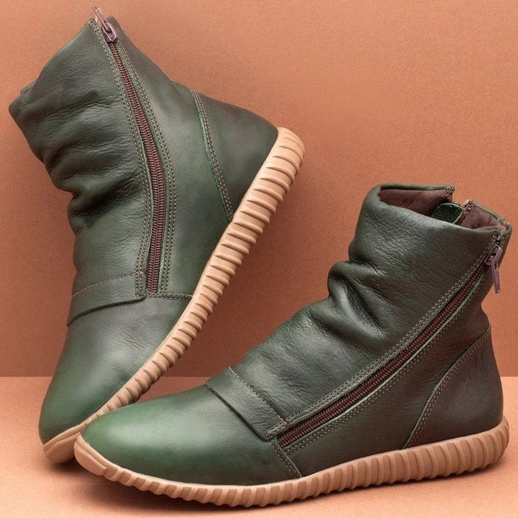 Women's Plus Size Leather Martin Boots