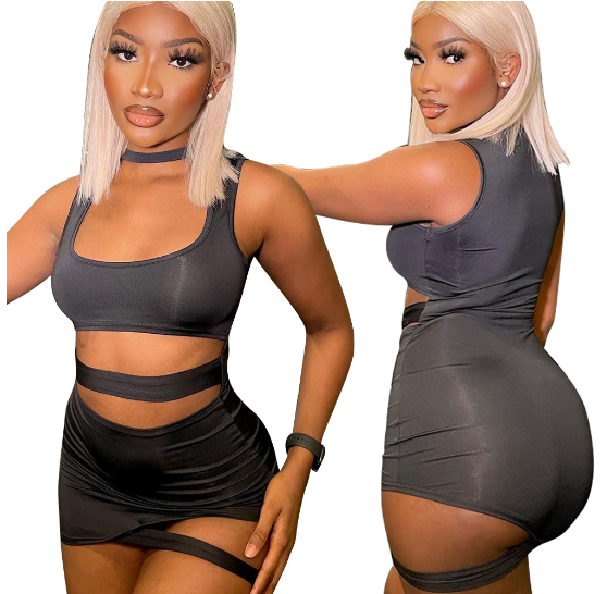 Sleeveless Mini Skirt Dress for Women