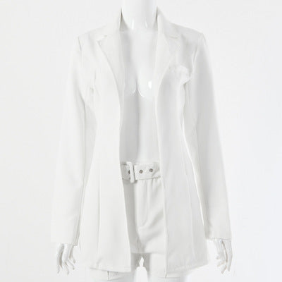 Casual Loose Suit with High-Waisted Shorts Set