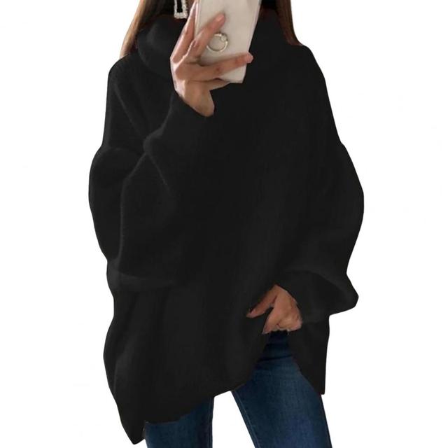Oversized High Neck Knitted Sweater for Women