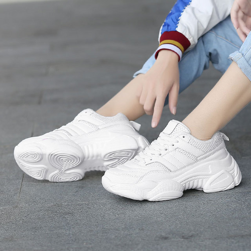 Black Women's Sneakers, Spring New Korean Style Breathable