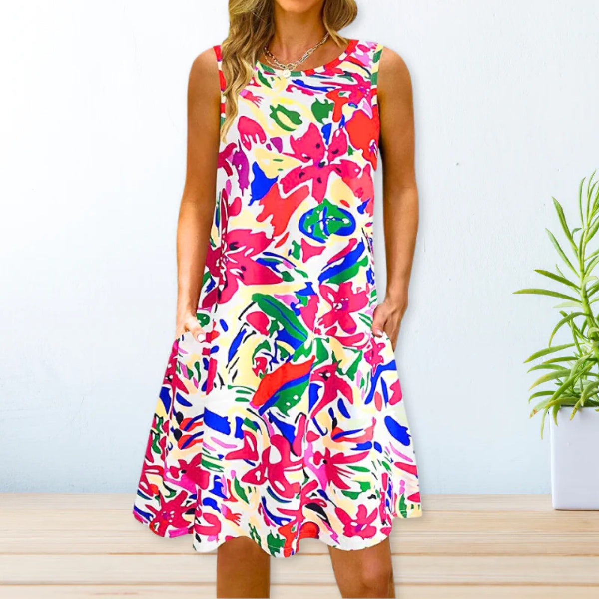 2024 YMX Floral Loose Waist Maxi Dress for Urban Style