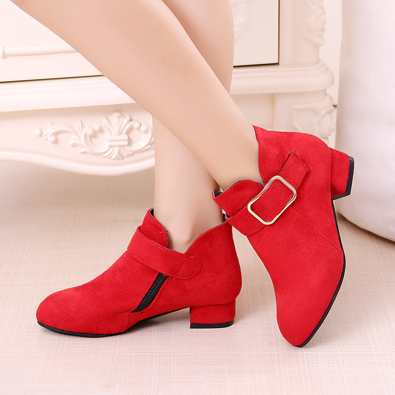2024 Korean Style Warm Girls' Mid-Calf Boots