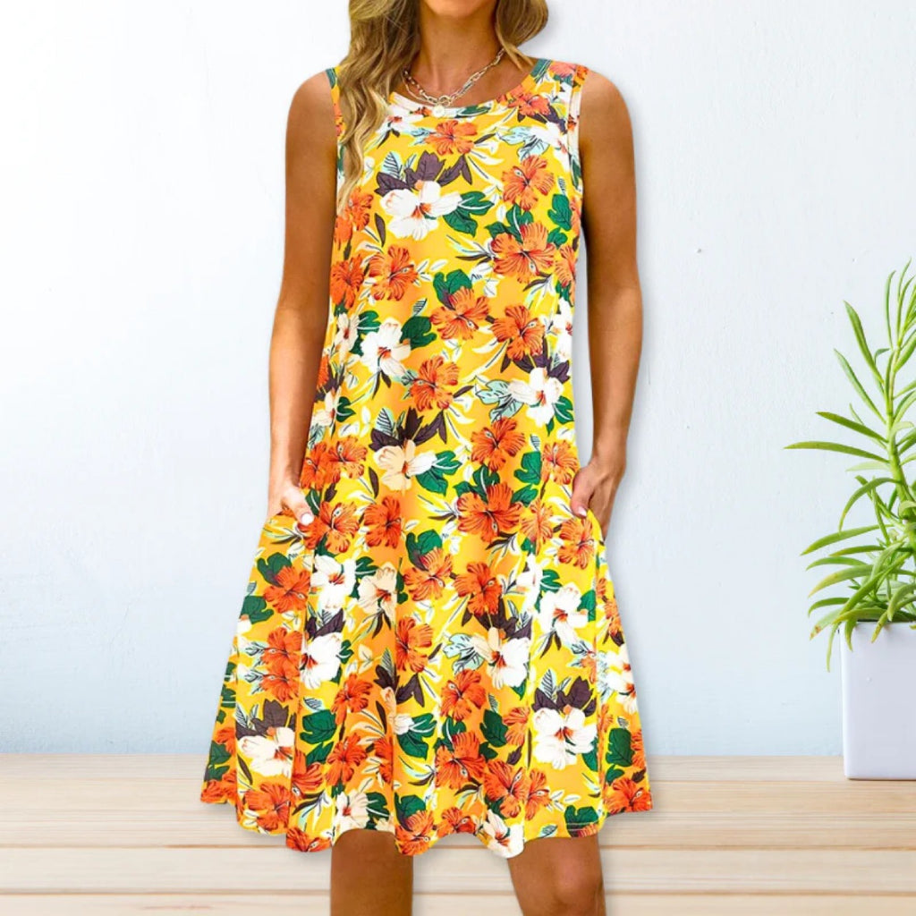 2024 YMX Floral Loose Waist Maxi Dress for Urban Style