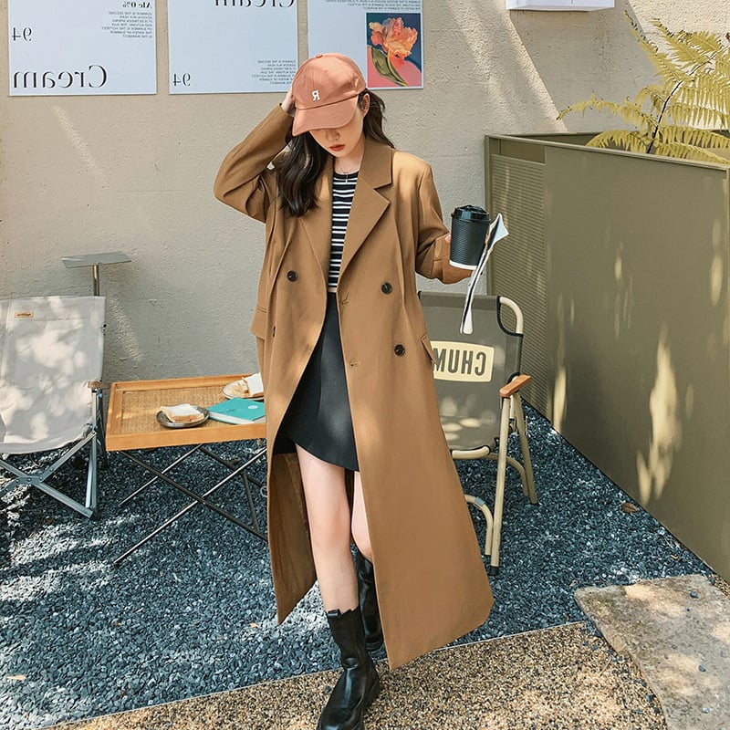 High-end Mid-length Suit Collar Jacket for Atmosphere