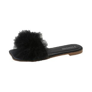 Women's Summer Fashion Flat Fur Slippers
