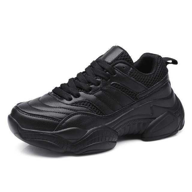 Black Women's Sneakers, Spring New Korean Style Breathable