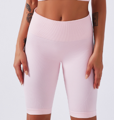 Seamless Solid Color Striped Wicking Yoga Pants