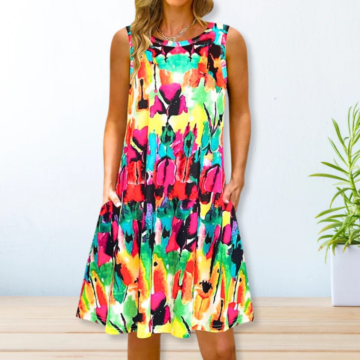 2024 YMX Floral Loose Waist Maxi Dress for Urban Style