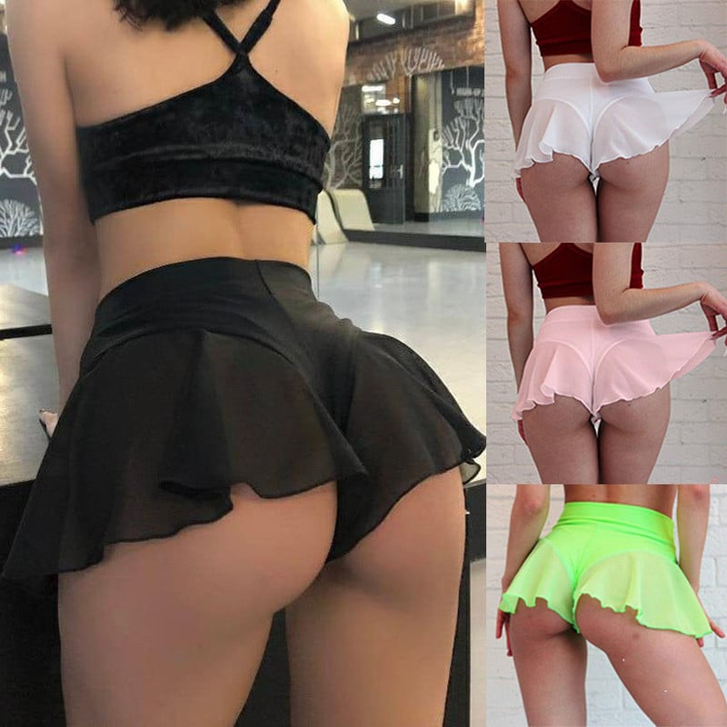 High Waist Solid Color Milk Silk Thong Underwear