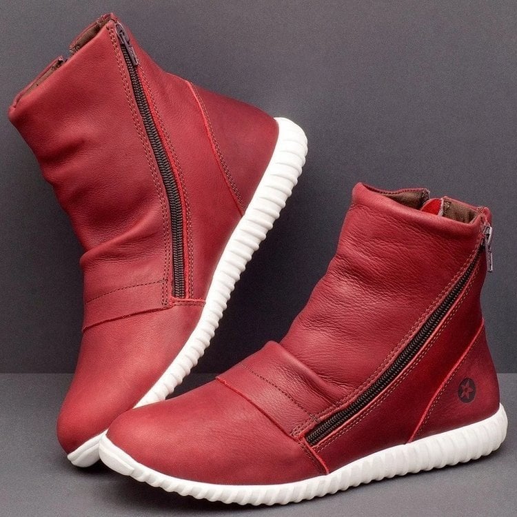 Women's Plus Size Leather Martin Boots