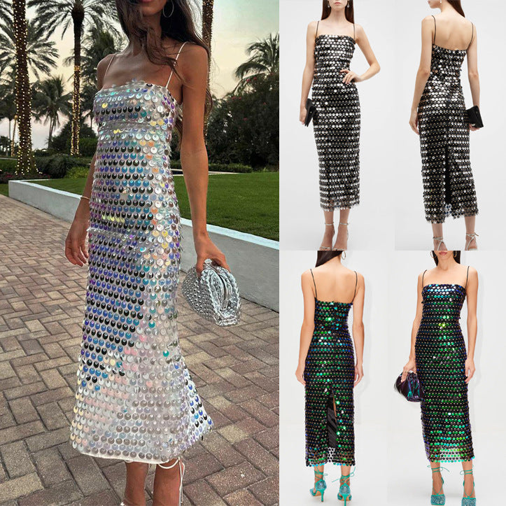 2023 Women's Fashion Irregular Sequin Dress