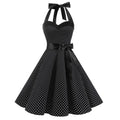Vintage Polka Dot Strapless Maxi Dress for Women