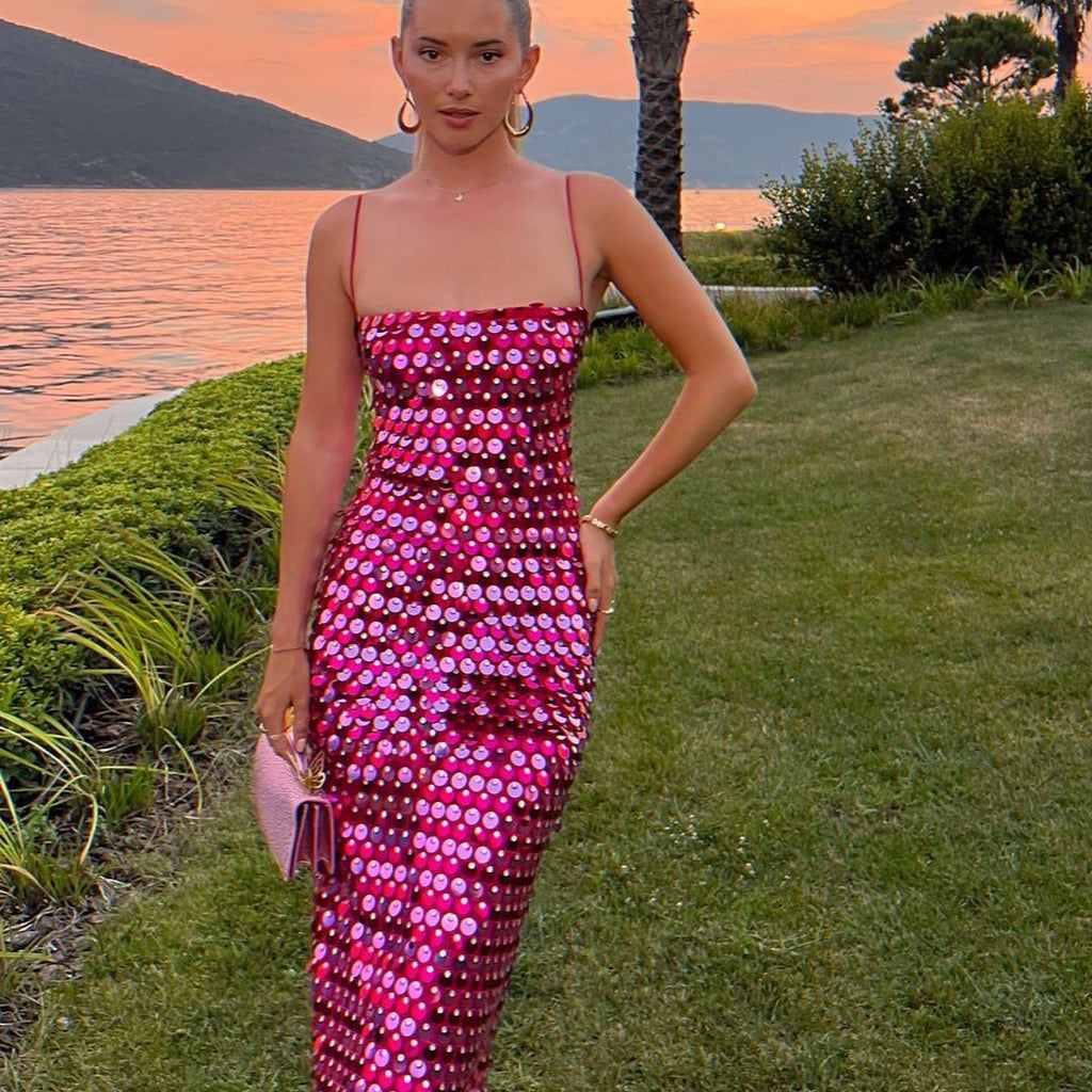 2023 Women's Fashion Irregular Sequin Dress