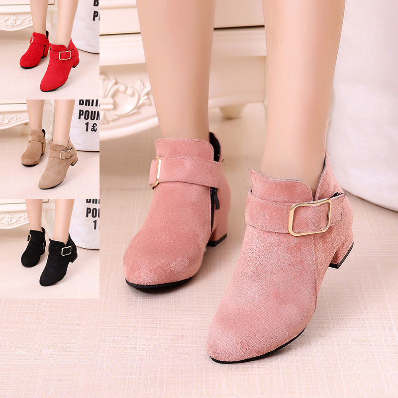 2024 Korean Style Warm Girls' Mid-Calf Boots