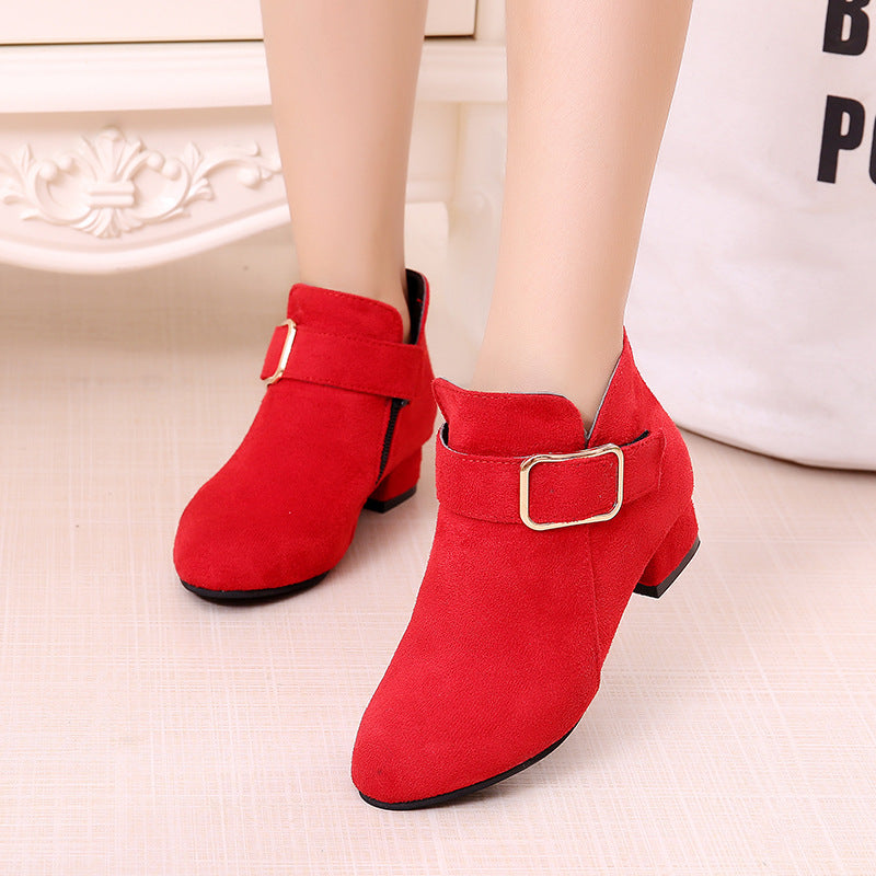 2024 Korean Style Warm Girls' Mid-Calf Boots