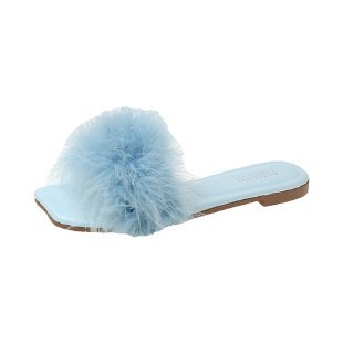 Women's Summer Fashion Flat Fur Slippers