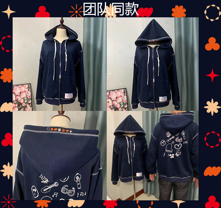 Navy Zip-Up Hoodie - Official Las Vegas Concert Merch
