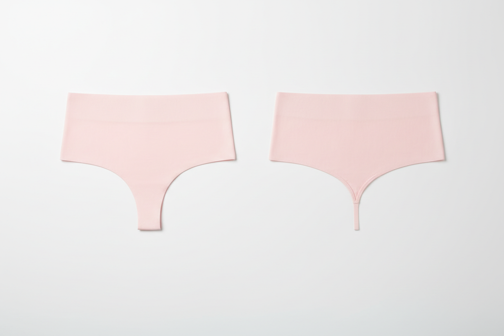 Thong Baby Pink Flat Lay