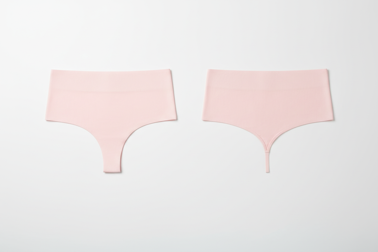 Thong Baby Pink Flat Lay